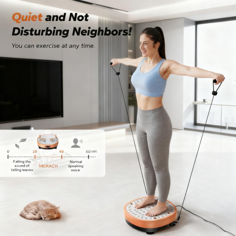 Whole Body Vibration Plate Exercise Machine with Multiple Modes