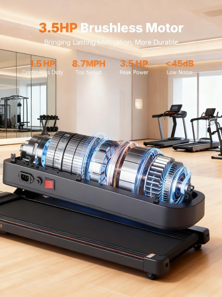 Folding Home Treadmill with 3.5HP Brushless Motor and Multiple Modes